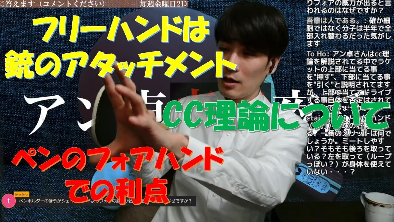 フリーハンドの話、ペンはなぜフォアが有利なのか、CC理論について