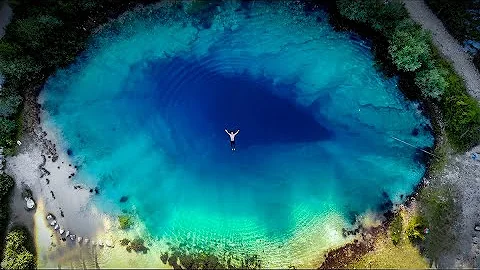 150M DEEP Cetina Spring (Eye of the Earth) FreeDive Incredible clear water!!