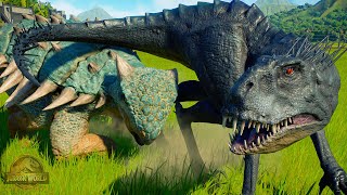 TODOS LOS DINOSAURIOS DE CAMPAMENTO CRETACICO! Scorpius Rex, Toro, Bumpy Jurassic World Evolution 2 screenshot 4