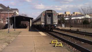 MVI 3997 amtrak p156 with #145 heritage unit leading in alexandria va
