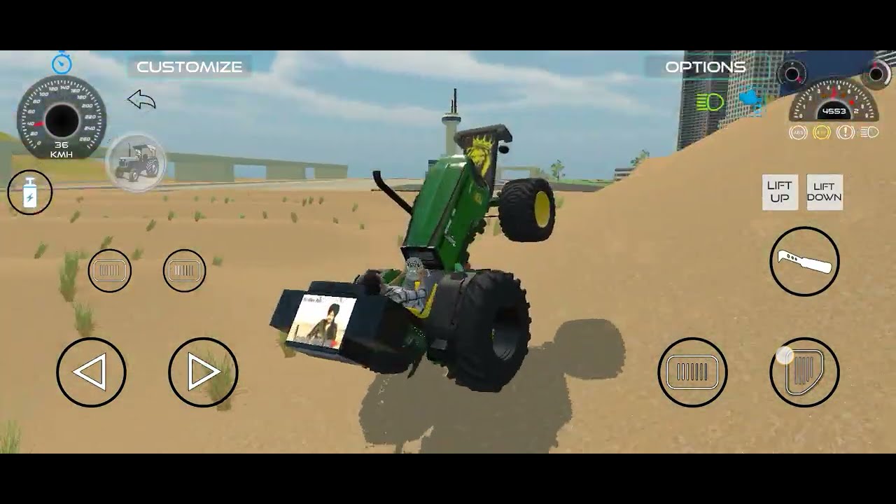 Indian truck stuck in sea and tractors rescue the truck from sea #tractorgame #gamingvideo