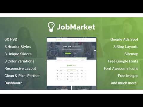 JobMarket - Job Portal PSD Template (Multipurpose) | Themeforest Website Templates and Themes