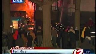 Flames rip through 3 homes in Fall River