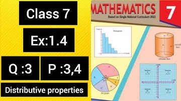 class :7 ex :1.4 q :3 part : 3,4 verify the distributive properties