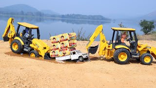 Mahindra Pickup Accident Pulling Out Jcb ? Tatatruck Accident Pulling Out Jcb ? Parleg Video | Cstoy