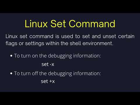 Set Command in Linux ??