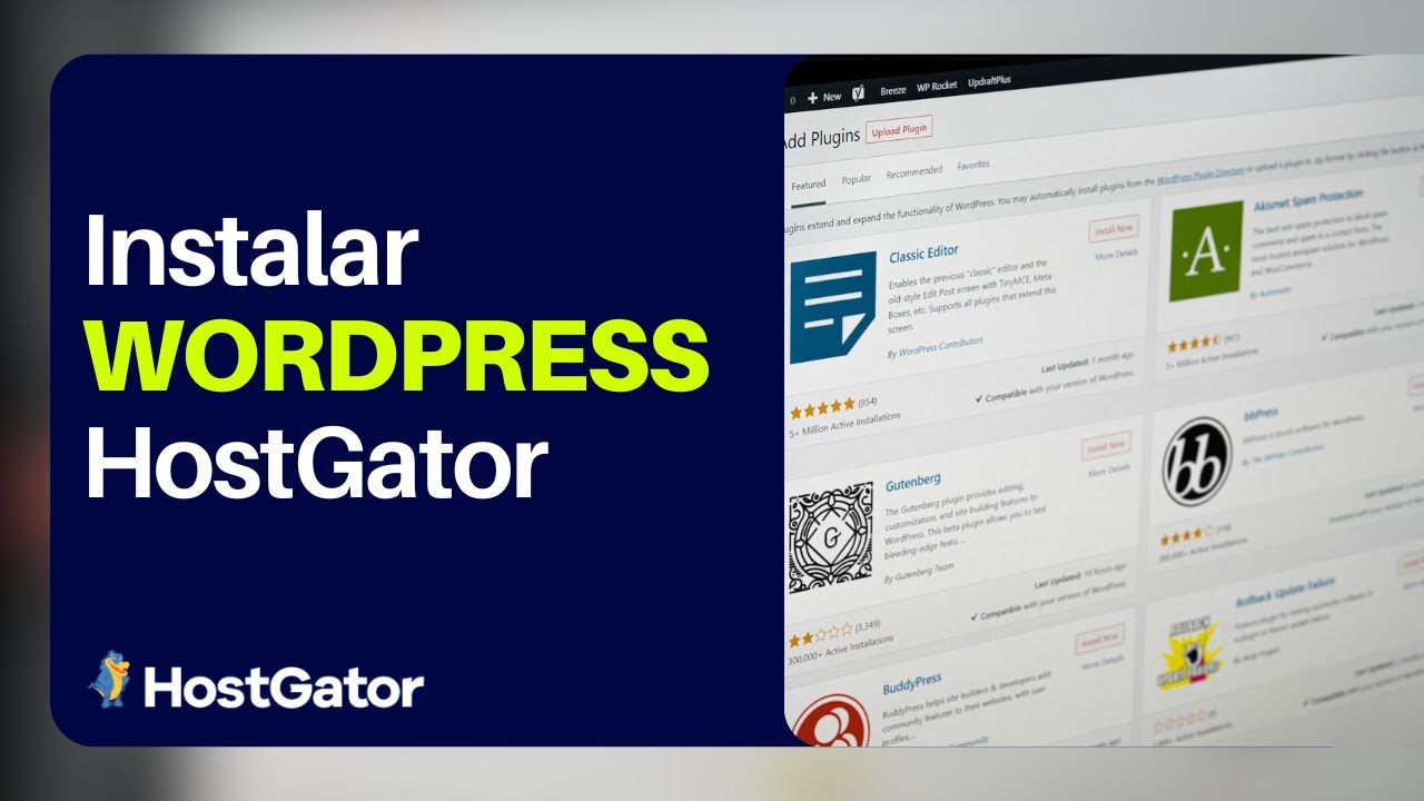 Instalar WordPress HostGator - YouTube