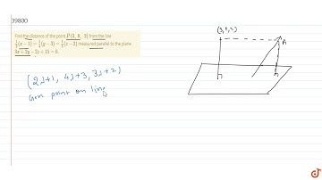Find the distance of the
  point `P(3,8,2)`
from the line `1/2(x-1)=1/4(y-3)=1/3(z-2)`
measured par