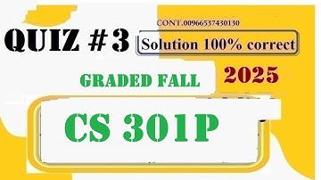cs 301p quiz 3 graded 2025