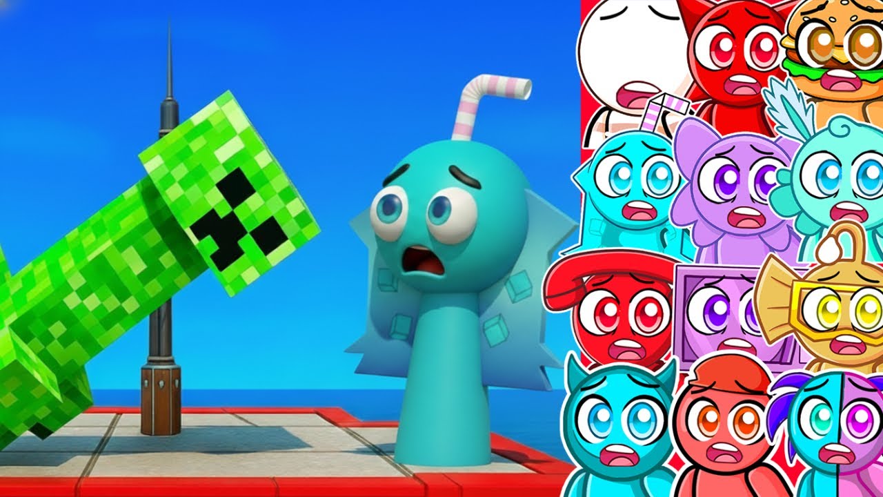 OC SPRUNKIS VS MONSTERS in MINECRAFT!