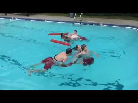 Lifeguarding Drill: In-water Ventilation, Pool 2-Rescuer Progression 15 ...
