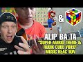 DOUBLE REACTION!!!  Alip Ba Ta Reactions - "SUPER MARIO THEME & SAMBIL MAIN RUBIK"