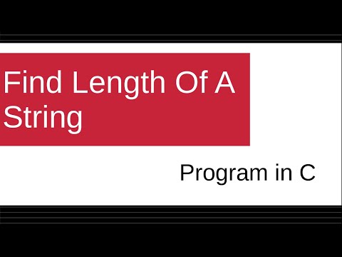 Find Length Of A String In C | C Programming Interview Questions