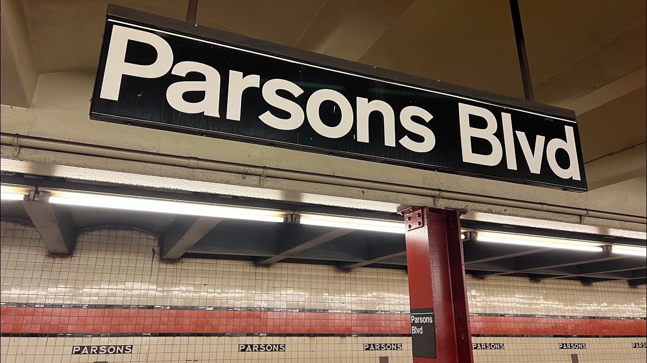 MTA PM Rush Hour R160 (E) & (F) Train Action At Parsons BlvdHillside