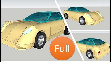 How to draw and model 3D car in #SketchUP - Full  Video