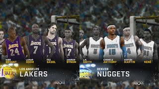 Lakers vs Nuggets Game 2 Round 1 NBA 2K11 gameplay