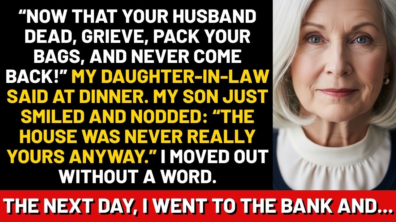 “Now that your husband is dead, grieve, pack your bags, and never come back!” my daughter-in-law...