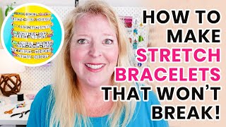 How to Make Stretch Bracelets that Won't Break | Easy Letter Bead Bracelet Hack