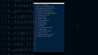 How to Draw a Heart using Python Turtle 🐍❤️.. #codevisuals #python #pythonturtle #turtlegraphics