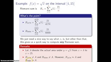 Computing Riemann sums