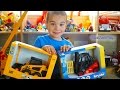 Toy Trucks for Kids UNBOXING Bruder Skidsteer Forklift Playing with Marble Run