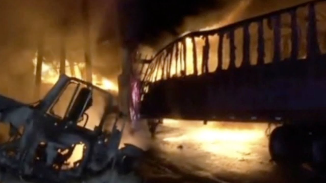 Mail Truck Explodes, Burns over 120k Letters YouTube