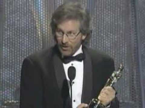 Steven Spielberg winning an Oscar for "Schindler's List"