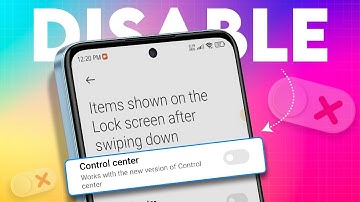 Disable Control Center When phone is locked on Xiaomi | Disable Control Center Access  on Android
