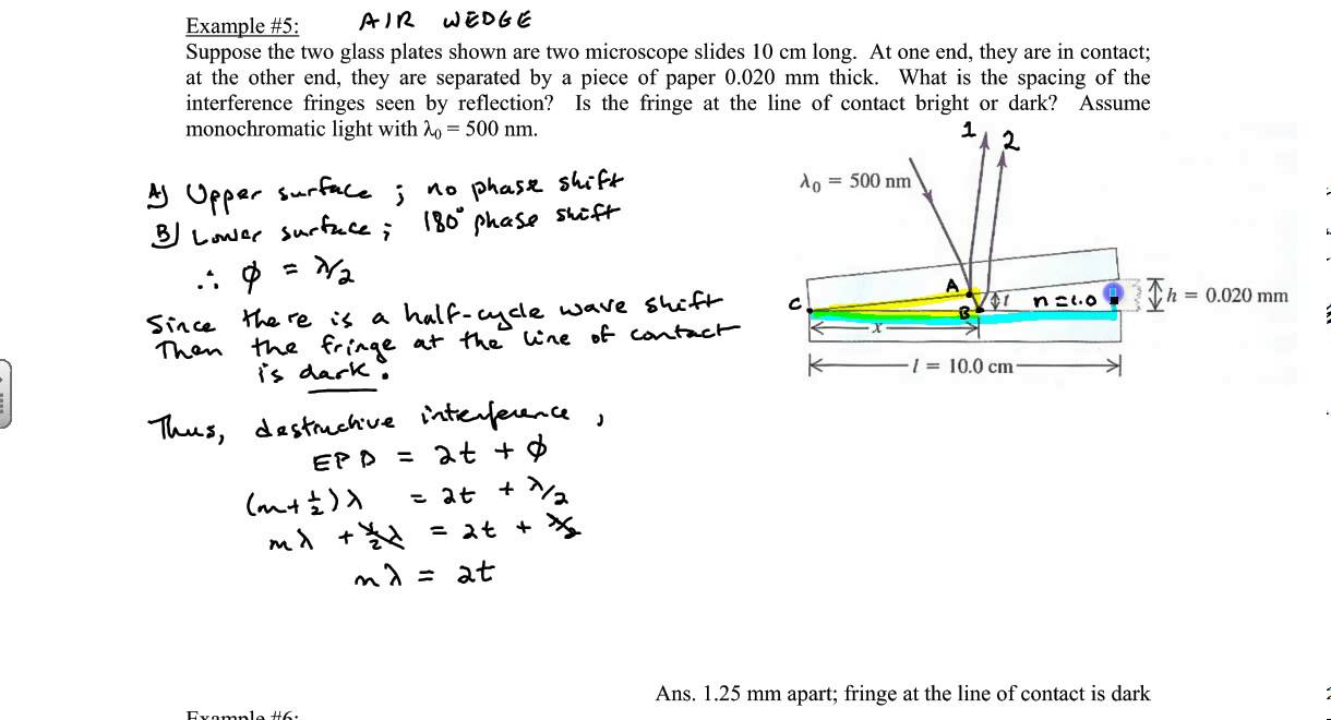 Chapter 27 Example 5 Air Wedge YouTube Chapter 27 Example 5 Air Wedge YouTube