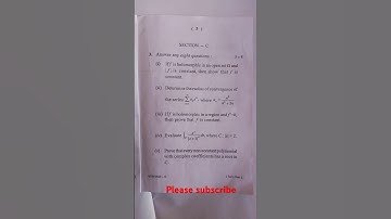 +3 6th semester (BSc)math honour(core-13)Complex Analysis,Question paper 2024 #Berhampur University