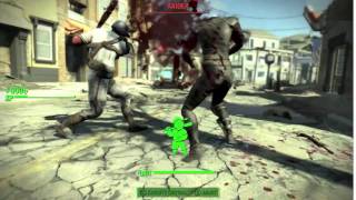 A Few Seconds of New Fallout 4 Gameplay - Baseball Bat + Exploding Heads