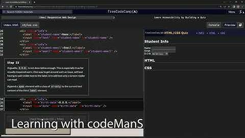 learn2code | freeCodeCamp (New) Responsive Web Design  -  Building a Quiz: Step 23