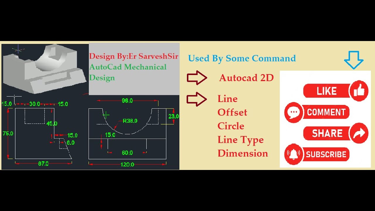 AutoCAD 2D & 3D Basics for Beginners in Hindi Mechanical & Civil ...