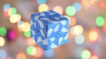 Origami Cube sonobe unit variations #modularorigami