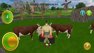 Farm Animal Simulator Farming Android Gameplay #2 Cow Feeding Milk Deliver screenshot 5