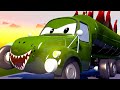 Garagem de carro para crianças - Tyson é um estegossauro - Videos de carros para crianças