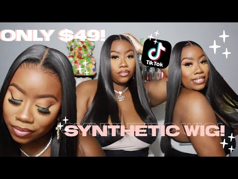 $49 Synthetic 7x9 Closure Wig Install from TIKTOK SHOP! FT UA Hair | The Tastemaker