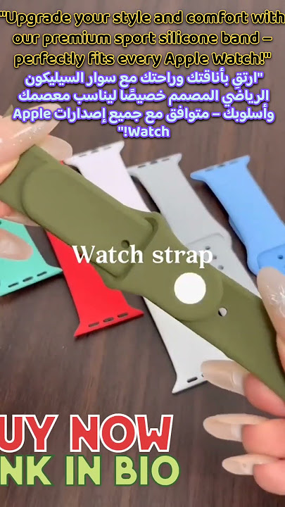 'Sport Silicone Band for Apple Watch 38/40/41/42/44/45/49mm – Compatible with Series 1-9 & Ultra 2'