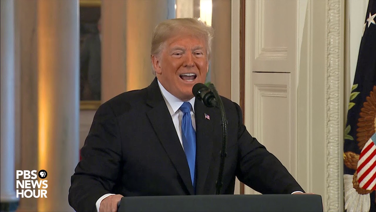 WATCH:  'That's such a racist question,'  Trump tells NewsHour's Yamiche Alcindor