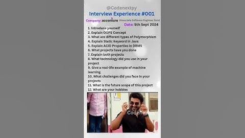 Accenture Interview Experience #001 #tcs #accenture