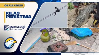 Kilas Peristiwa - Buaya Di Parit, Pria Gelantungan Di Kabel, & Tabung Gas 3 Kg Meledak