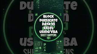 Block Duplicate Data in Excel (Pure VBA Warning) 🛑 #youtubeshorts #excel #vba