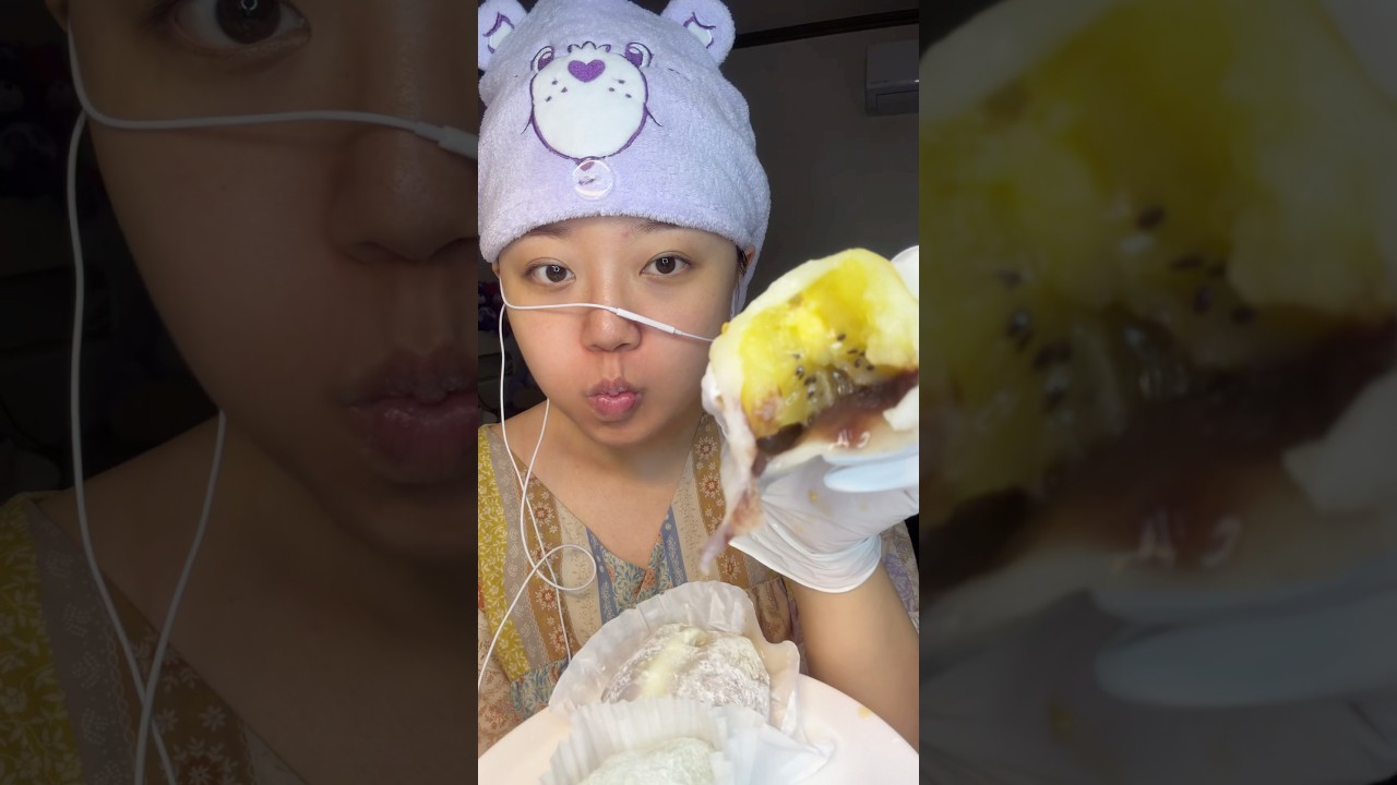 과일찹쌀떡 ASMR🍊🥝산소호흡기+하트마이크