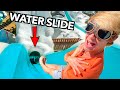 The BIGGEST Cardboard WATER SLIDE Challenge!