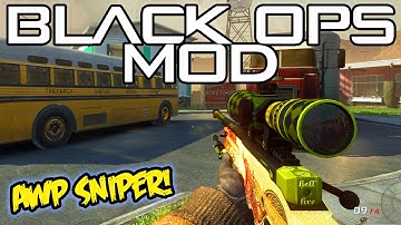 "SNIPER MOD!" Call of Duty : Black Ops AWP Sniper Multiplayer Mod! (Dragon Lore Skin)