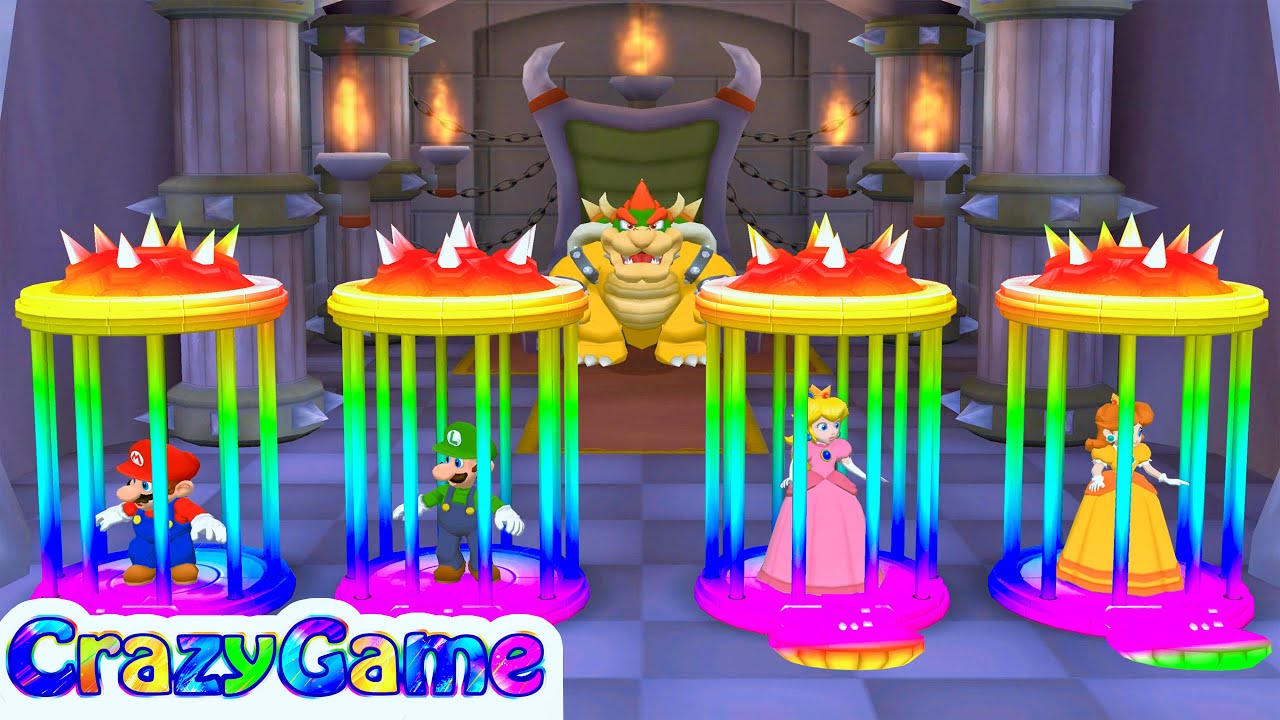 Mario Party 5 Minigames Mario Vs Luigi Vs Daisy Vs Peach Gameplay