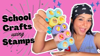 DIY Back to School Supplies using Emoji Stamps #crafteraditi #schoolsupplies #short ​⁠