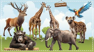 Discover the Amazing World of Animal Sounds: Sika deer, Giraffe, Hyena, Parrot, Elephant, Chimpanzee