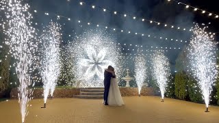 Вертушка холодных фонтанов на свадьбу в Ростове | GOF show