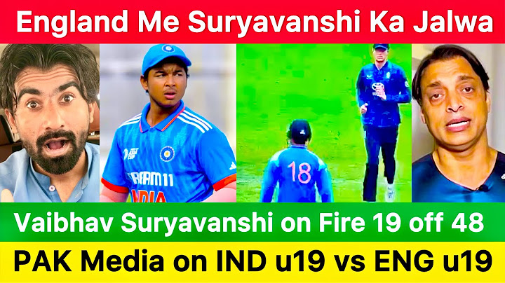 pakistan reaction on vaibhav suryavanshi 48 | india u19 vs england u19 | pak media on india cricket